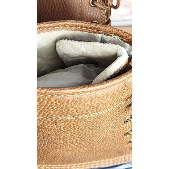 Maplewood Waterproof Fall 2022 Navy/Tan Women’s Boots | JBU by Jambu | Faux Fur - Picture 9 of 14